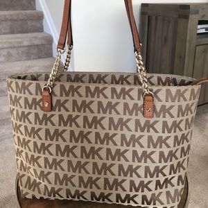 MICHAEL KORS MK Logo Medium Tote Handbag Bag